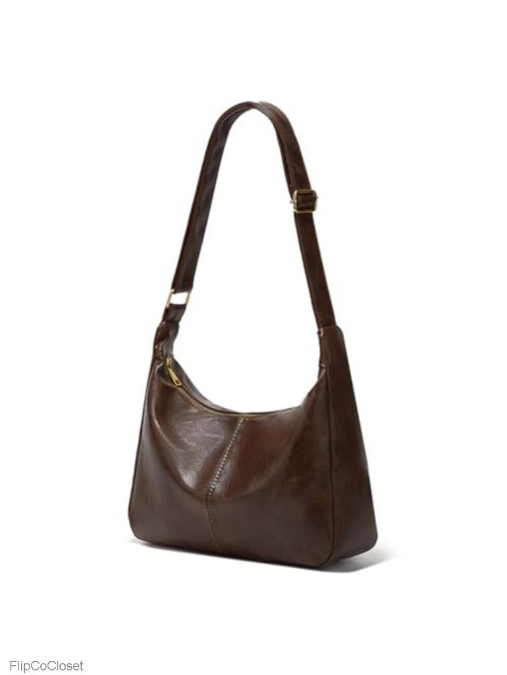 Slouchy Hobo Shoulder Bag Faux Leather Large Capacity Everyday Purse